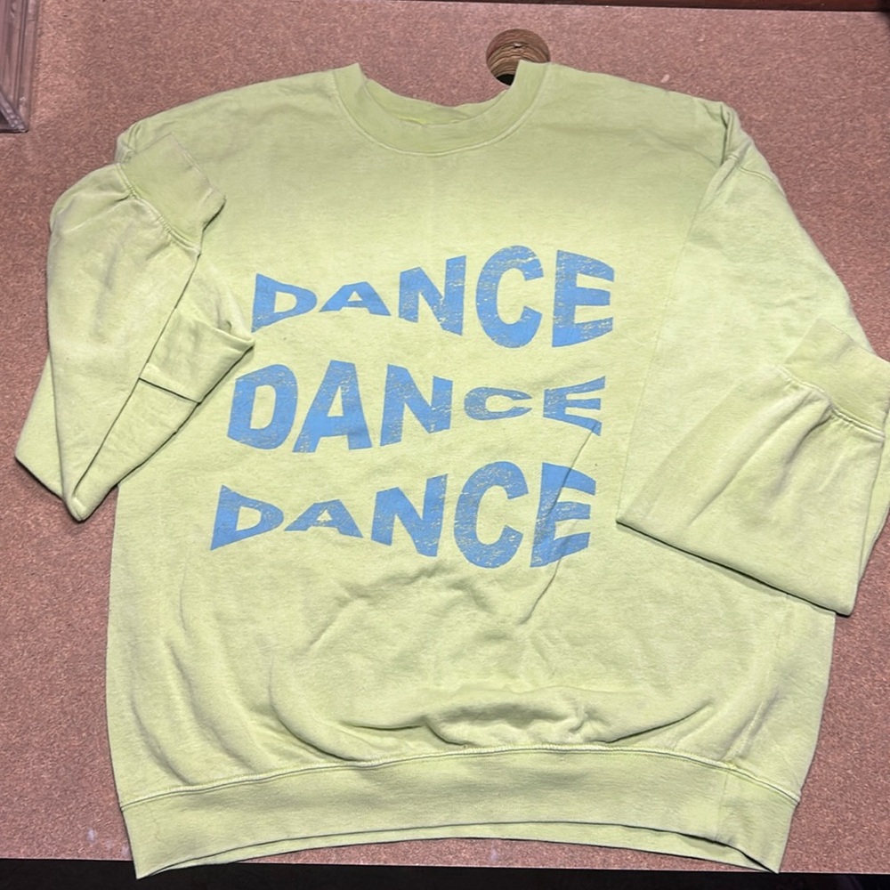 green dance retro style sweatshirt